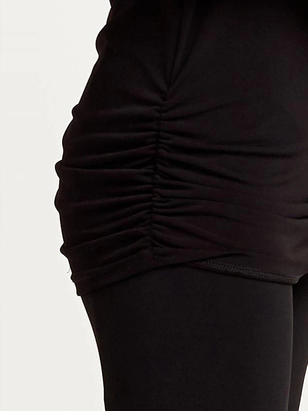 Planet Matte Jersey Ruche Tank, Black Planet 6 Planet Matte Jersey Ruche Tank, Black Planet