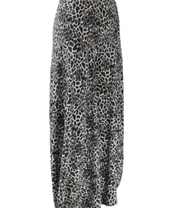 Q'Neel Q'Neel Crackle Print Lantern Pant, Black/Tan