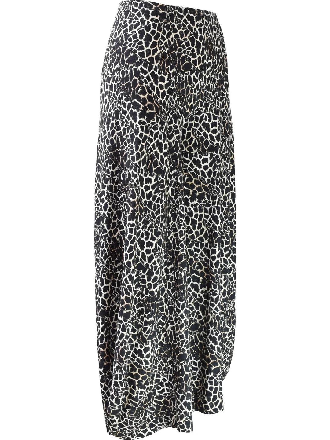 Q'Neel Q'Neel Crackle Print Lantern Pant, Black/Tan 4 Q'Neel Q'Neel Crackle Print Lantern Pant, Black/Tan