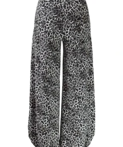 Q'Neel Q'Neel Crackle Print Lantern Pant, Black/Tan 9 Q'Neel Q'Neel Crackle Print Lantern Pant, Black/Tan