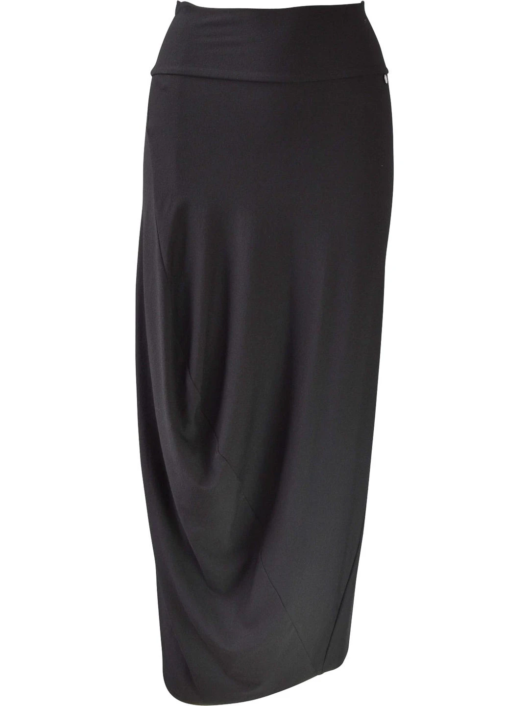 Q'Neel Drape Side Skirt, Black 3 Q'Neel Drape Side Skirt, Black