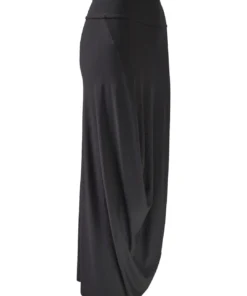 Q'Neel Drape Side Skirt, Black