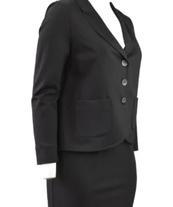 Q'Neel Ponte Pocket Blazer, Black 7 Q'Neel Ponte Pocket Blazer, Black