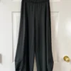 Q'Neel Ponte Seamed Lantern Pant, Black 1 Q'Neel Ponte Seamed Lantern Pant, Black
