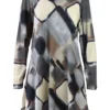 Q'Neel Q'Neel Printed Round Neck Tunic, Grey/Multi 1 Q'Neel Q'Neel Printed Round Neck Tunic, Grey/Multi
