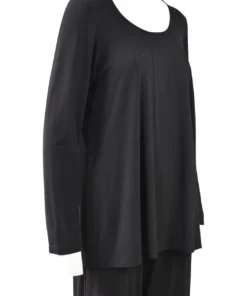 Q'Neel Seam Front Top Long Sleeve, Black Q'Neel
