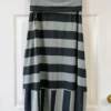 Q'Neel Q'Neel Wide Stripe Midi Lantern Skirt, Black/Grey
