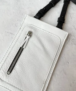 Riel Cell Phone Sling Crossbody Bag, White