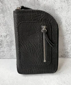 Riel Large Zipper Wallet, Black Riel