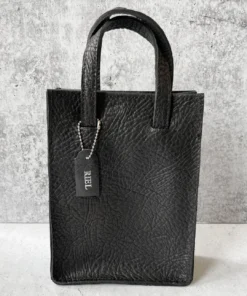 Riel Rectangle Mini Tote Bag, Black