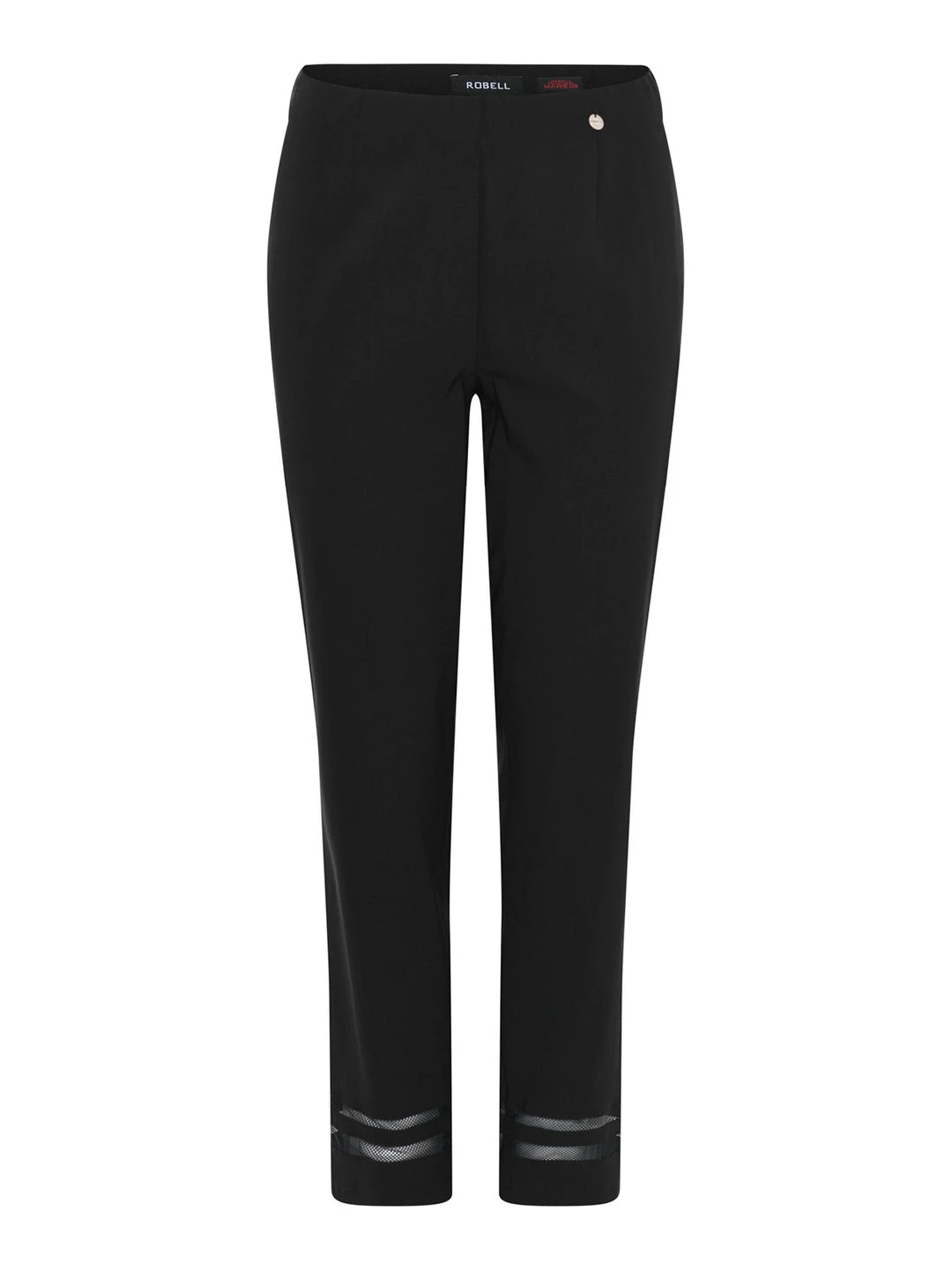 Robell Marie Mesh Trim Crop Pant, Black 4 Robell Marie Mesh Trim Crop Pant, Black