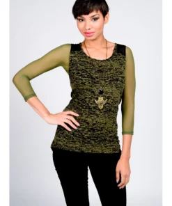 Sleevey Wonders Sleevey Wonders 3/4 Sleeve Basic Mesh Sleeves, Olive