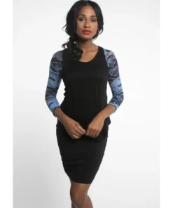Sleevey Wonders 3/4 Sleeve Snakeskin Mesh Sleeves, Blue