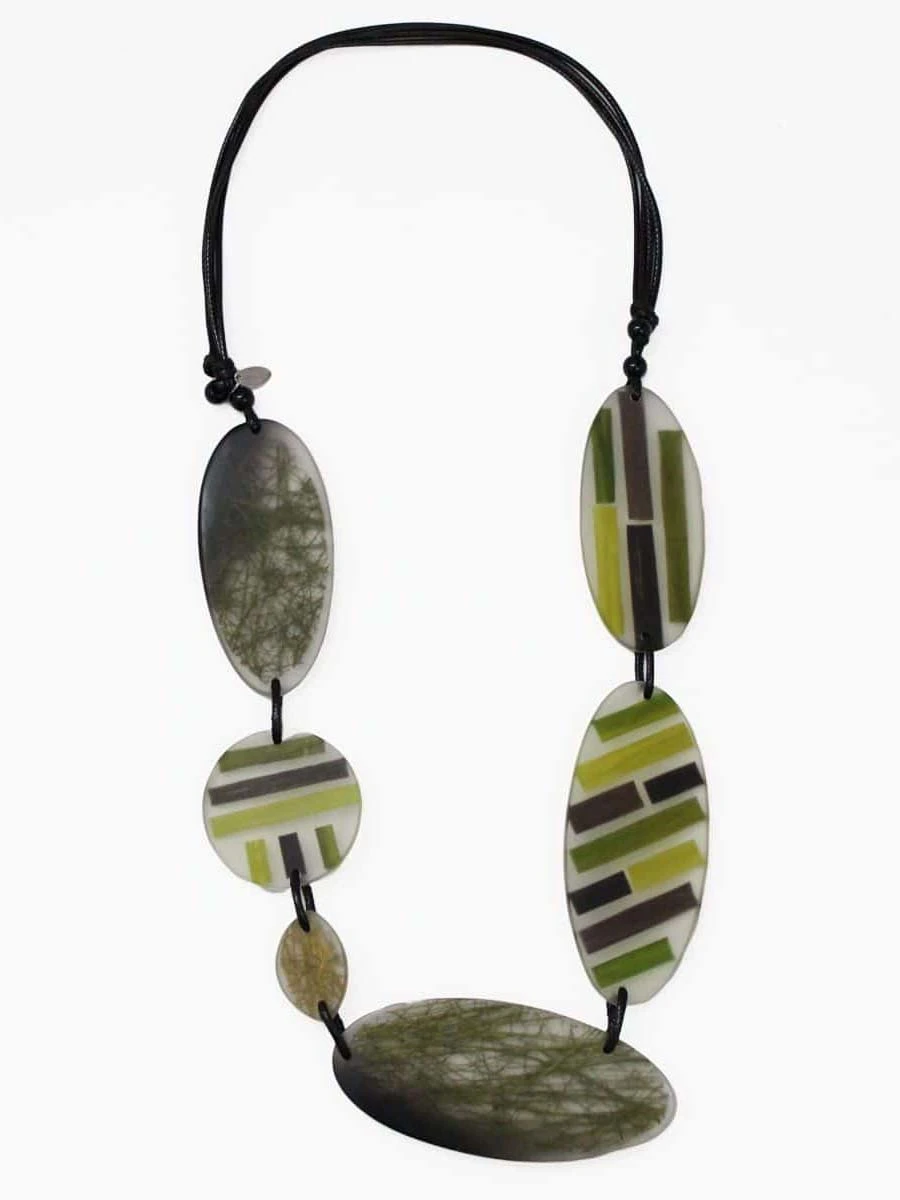 Sylca Designs Sylca Designs Alessia Statement Necklace, Green 3 Sylca Designs Sylca Designs Alessia Statement Necklace, Green