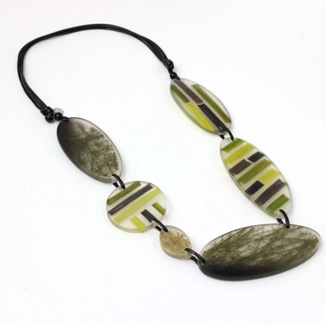 Sylca Designs Sylca Designs Alessia Statement Necklace, Green 5 Sylca Designs Sylca Designs Alessia Statement Necklace, Green
