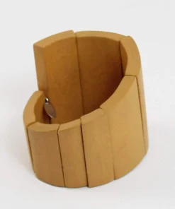 Sylca Designs Sylca Designs Geometric Wood Cuff, Yellow