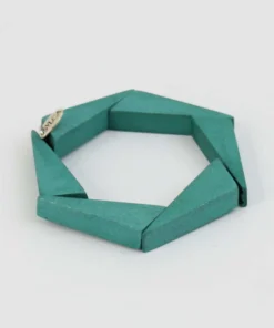Sylca Designs Geometric Wooden Bracelet, Turquoise