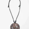 Sylca Designs Iridescent Mosaic Pendant Necklace, Black