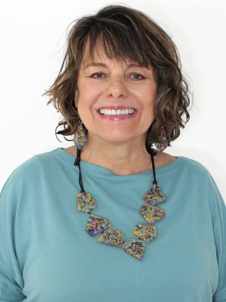 Sylca Designs Sylca Designs Jessa Geometric Confetti Necklace, Multi 4 Sylca Designs Sylca Designs Jessa Geometric Confetti Necklace, Multi