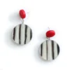 Sylca Designs Sylca Designs Larkin Drop Earrings, Black/White 2 Sylca Designs Sylca Designs Larkin Drop Earrings, Black/White