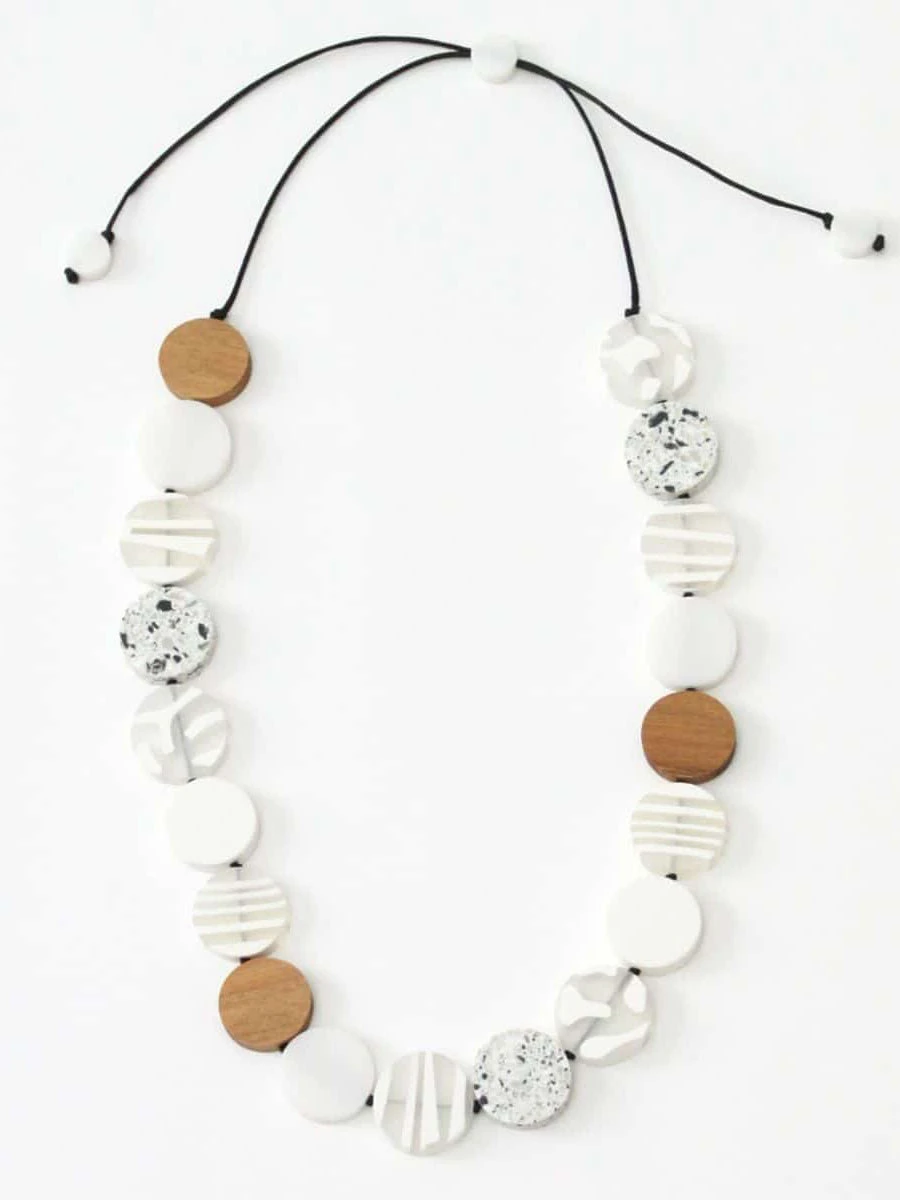 Sylca Designs Mila Statement Necklace, White Sylca Designs 3 Sylca Designs Mila Statement Necklace, White Sylca Designs