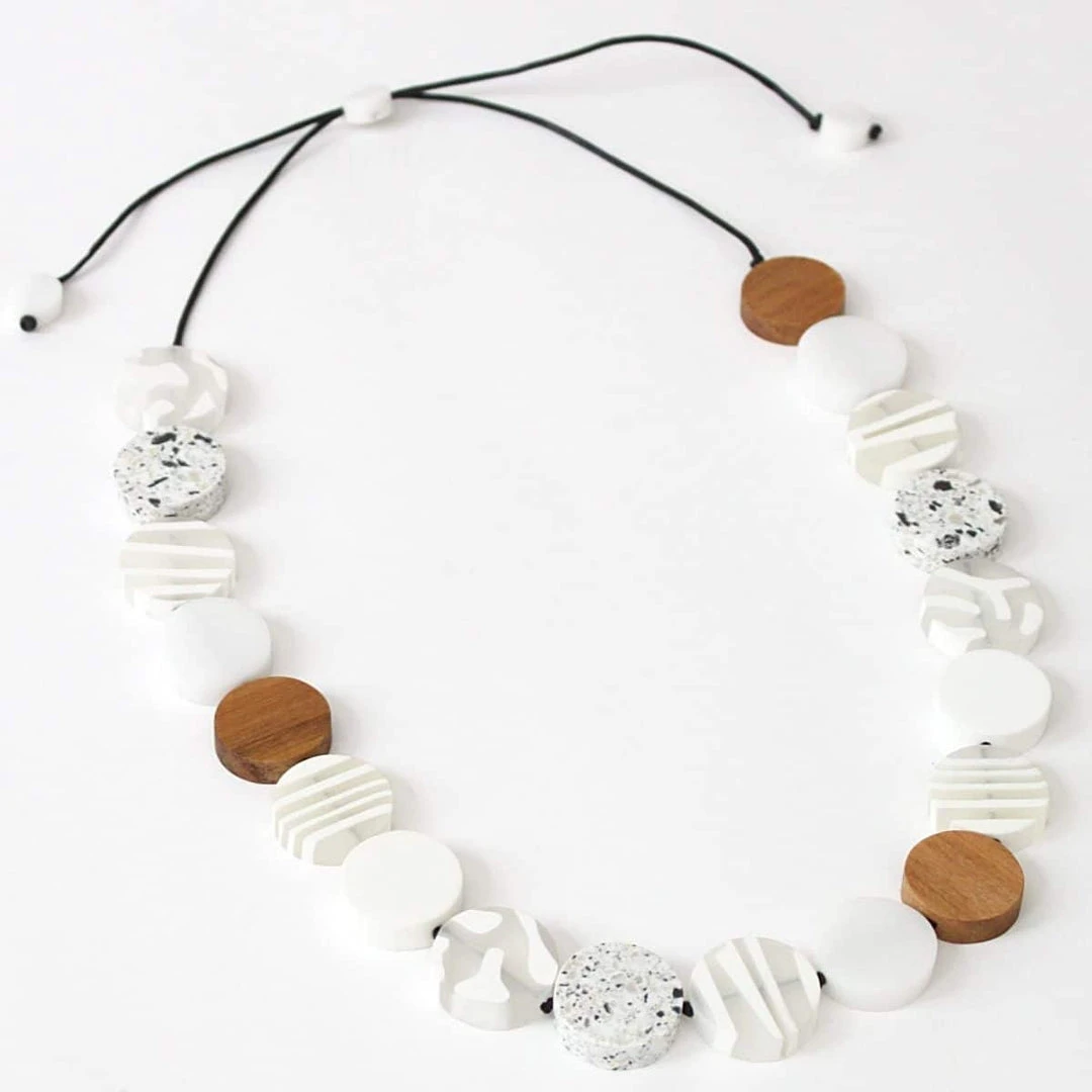 Sylca Designs Mila Statement Necklace, White Sylca Designs 5 Sylca Designs Mila Statement Necklace, White Sylca Designs