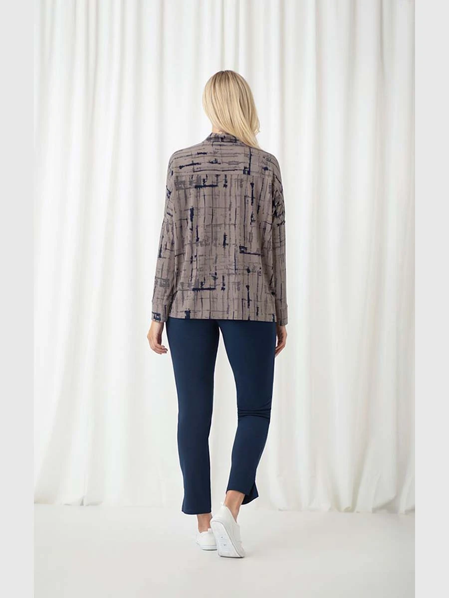 Sympli Boxy Pocket Shirt, Drifting Lines Sand Sympli 6 Sympli Boxy Pocket Shirt, Drifting Lines Sand Sympli