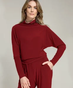 Sympli Sympli Funnel Neck Dolman T, Brick