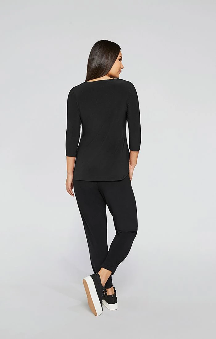 Sympli Go To Classic T Relax, 3/4 Sleeve, Black 6 Sympli Go To Classic T Relax, 3/4 Sleeve, Black