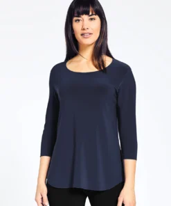 Sympli Go To Classic T Relax 3/4 Sleeve - Navy