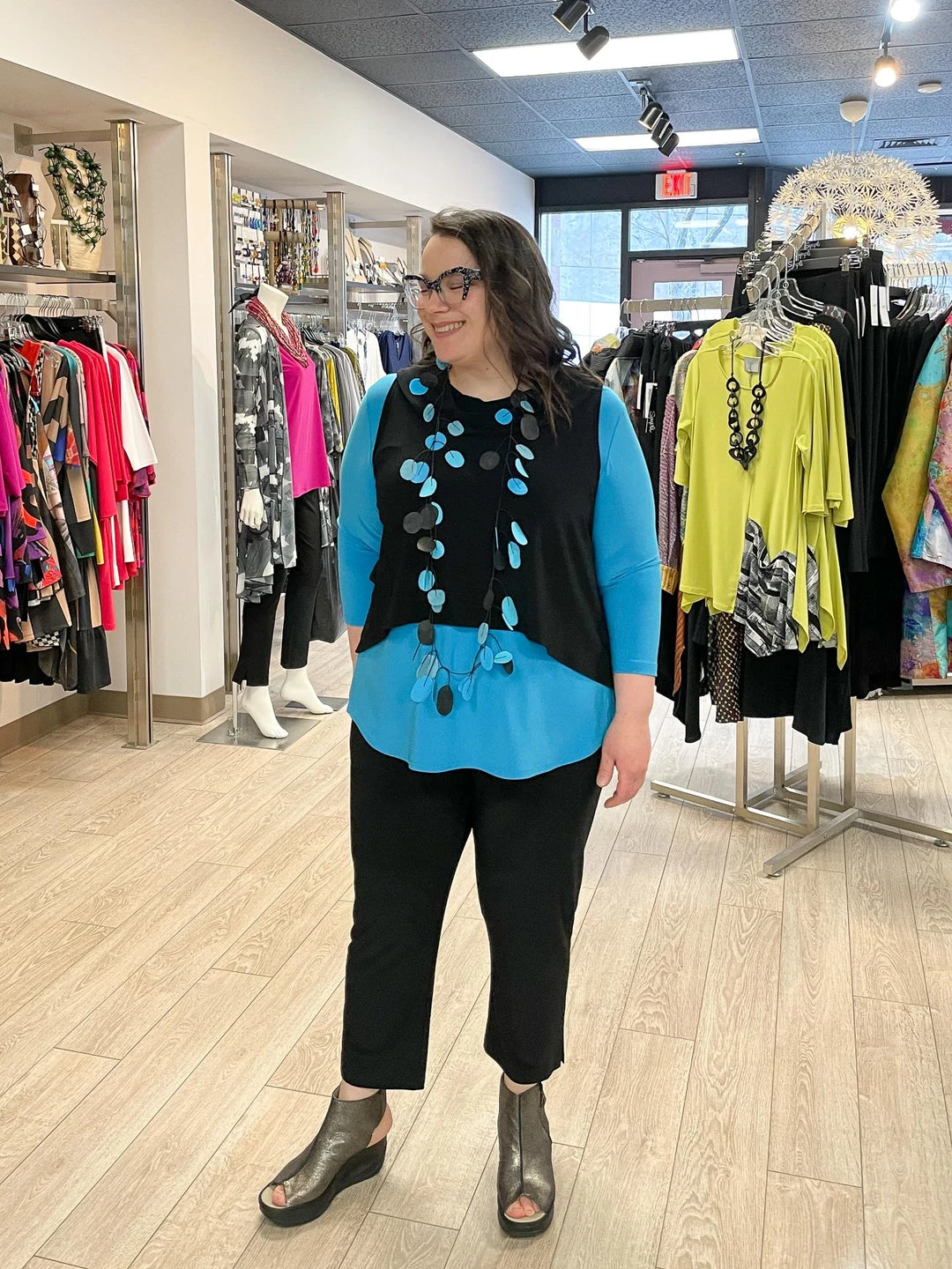 Sympli Go To Classic T Relax, 3/4 Sleeve, Splash 7 Sympli Go To Classic T Relax, 3/4 Sleeve, Splash