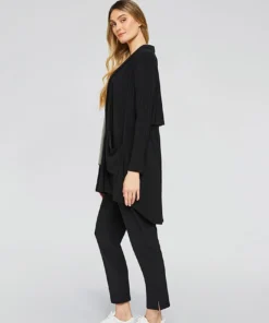 Sympli Sympli Shawl Collar Pocket Cardigan, Black 8 Sympli Sympli Shawl Collar Pocket Cardigan, Black