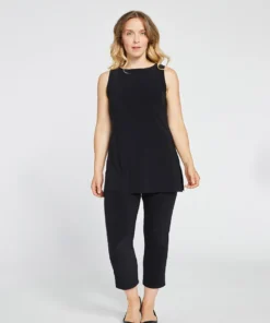 Sympli Sleeveless Nu Ideal Tunic, Black