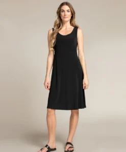 Sympli Tank Dress Short, Black