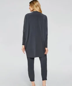 Sympli Zest Boxy Tunic, Long Sleeve, Graphite Sympli