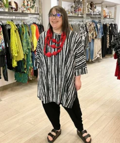 Trine Kryger Simonsen Liv Tunic, Black/White Trine Kryger Simonsen