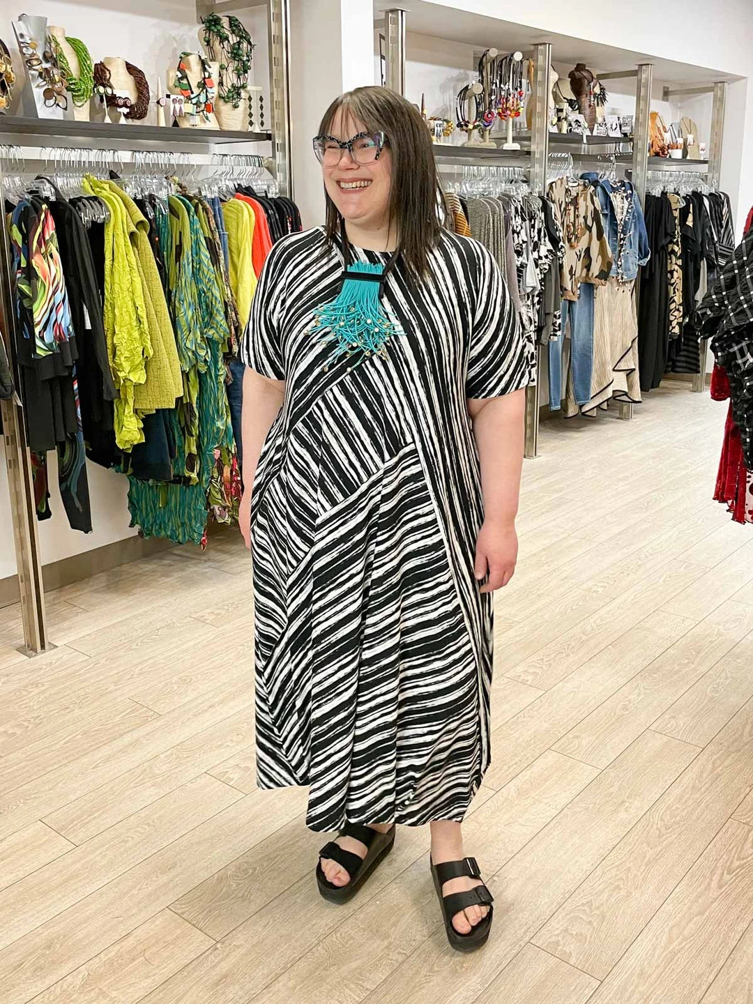 Trine Kryger Simonsen Trine Kryger Simonsen Luni Angled Panel Dress, Black/White 5 Trine Kryger Simonsen Trine Kryger Simonsen Luni Angled Panel Dress, Black/White