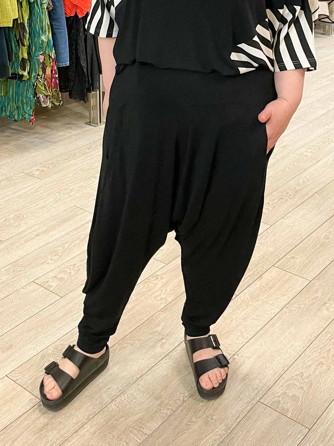 Trine Kryger Simonsen Tonia Drop Crotch Pants, Black Trine Kryger Simonsen