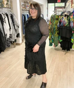 Vanite Couture Floral Embroidered Dress, Black Vanité Couture 7 Vanite Couture Floral Embroidered Dress, Black Vanité Couture