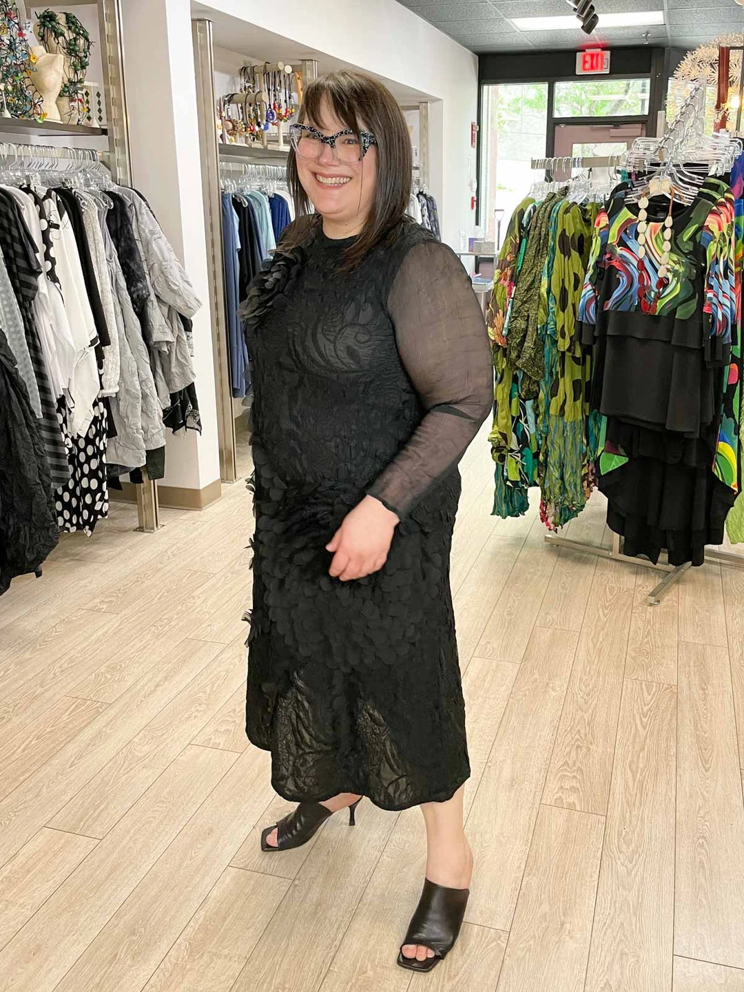 Vanite Couture Floral Embroidered Dress, Black Vanité Couture 5 Vanite Couture Floral Embroidered Dress, Black Vanité Couture