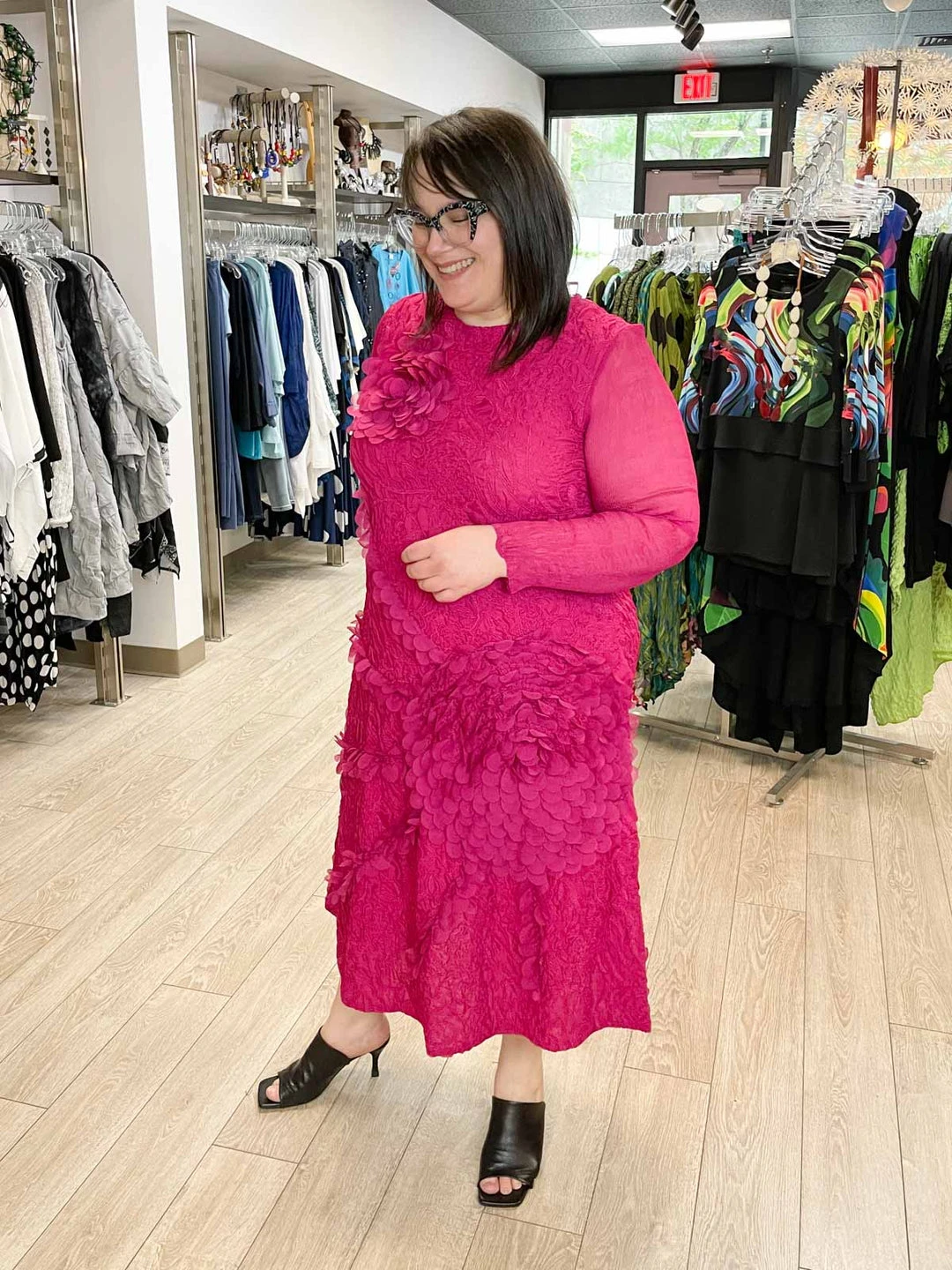 Vanite Couture Vanité Couture Floral Embroidered Dress, Rose 4 Vanite Couture Vanité Couture Floral Embroidered Dress, Rose