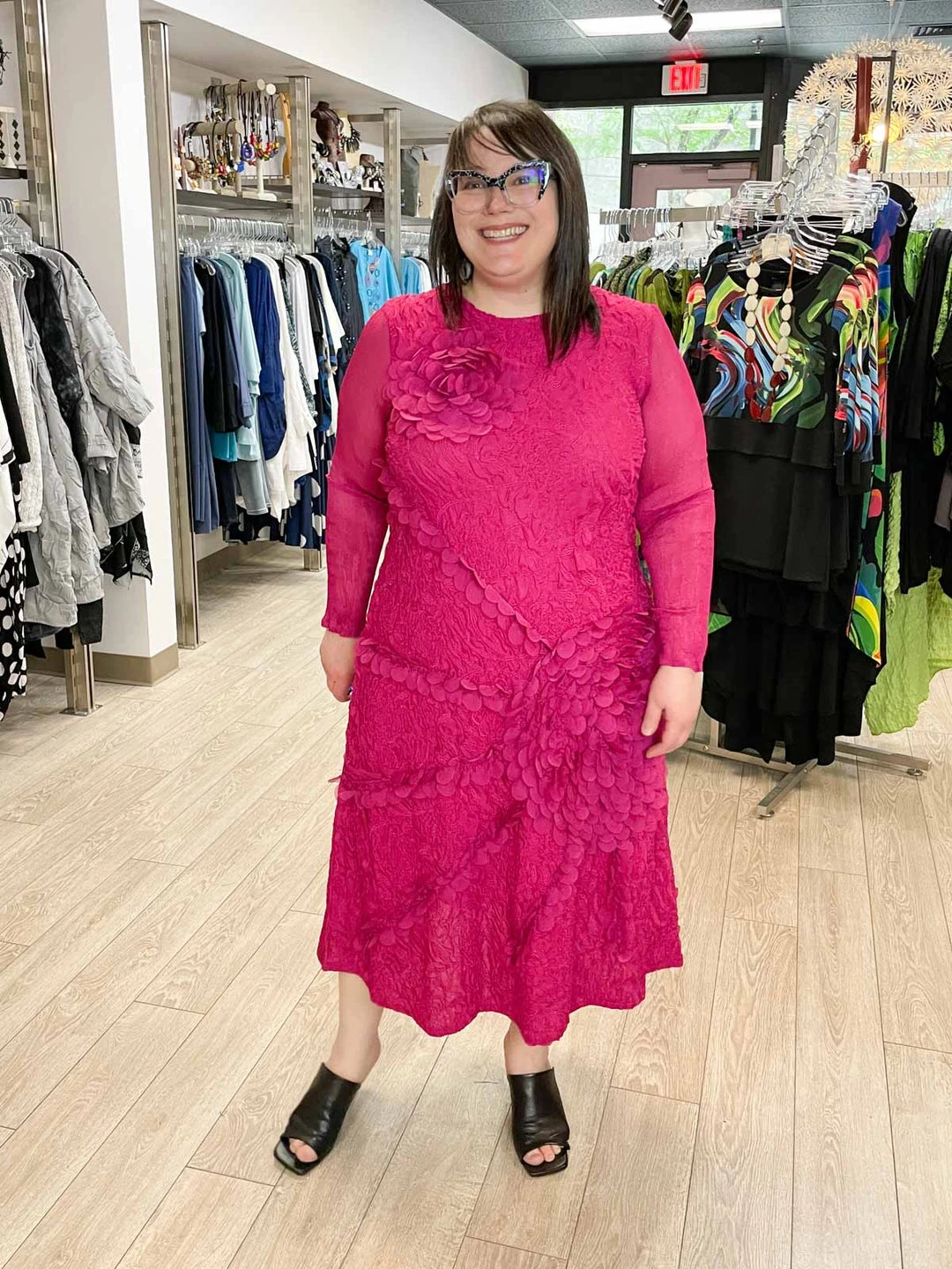 Vanite Couture Vanité Couture Floral Embroidered Dress, Rose 5 Vanite Couture Vanité Couture Floral Embroidered Dress, Rose