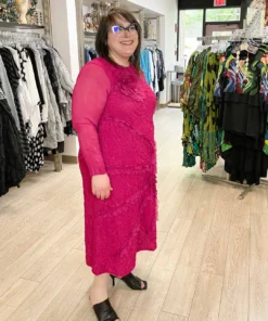 Vanite Couture Vanité Couture Floral Embroidered Dress, Rose 11 Vanite Couture Vanité Couture Floral Embroidered Dress, Rose