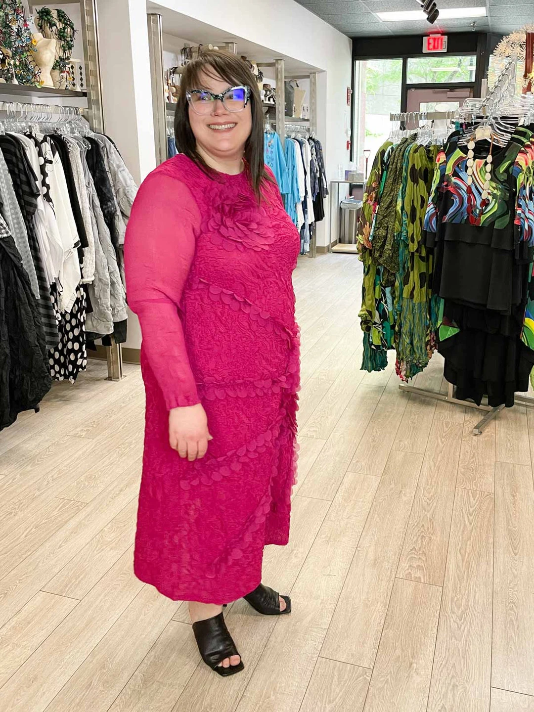 Vanite Couture Vanité Couture Floral Embroidered Dress, Rose 7 Vanite Couture Vanité Couture Floral Embroidered Dress, Rose