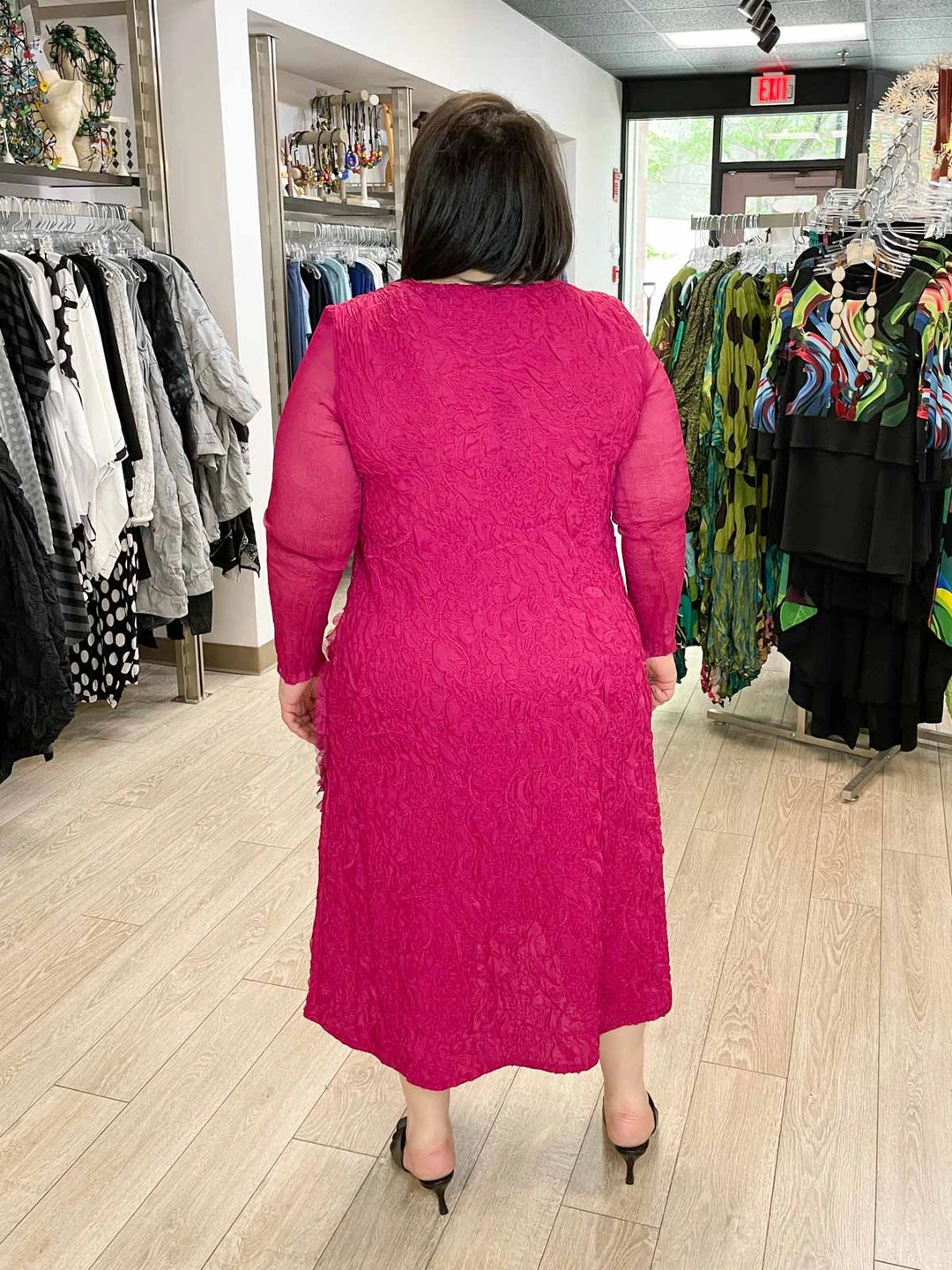 Vanite Couture Vanité Couture Floral Embroidered Dress, Rose 8 Vanite Couture Vanité Couture Floral Embroidered Dress, Rose