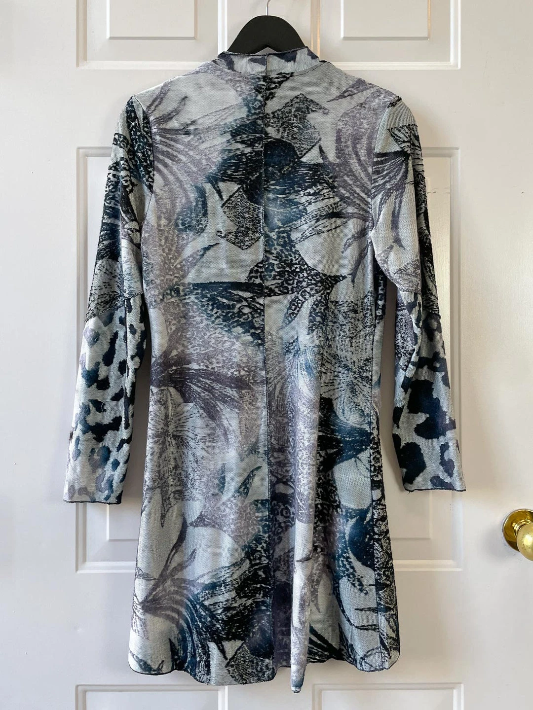 Vintage Concept Burnout Knit Cover Up, Grey Multi Vintage Concept