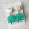 Zsiska Ava Post Drop Earrings, Turquoise