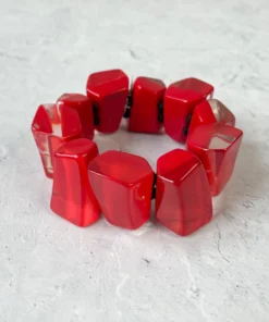 Zsiska Emocion Stretch Bracelet, True Red