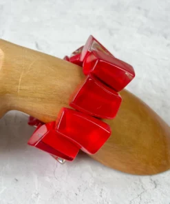 Zsiska Emocion Stretch Bracelet, True Red