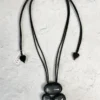 Zsiska Glam 4 Bead Pendant Necklace, Anthracite Zsiska